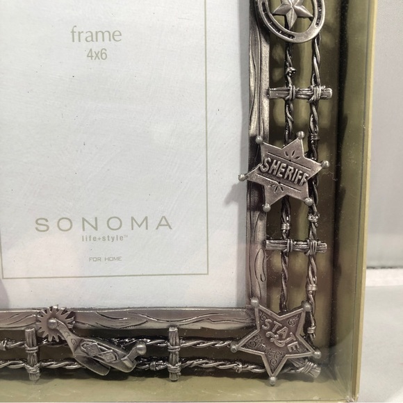 COWBOY WESTERN METAL PHOTO FRAME. Holds a 4” x 6” photo. - Picture 6 of 11